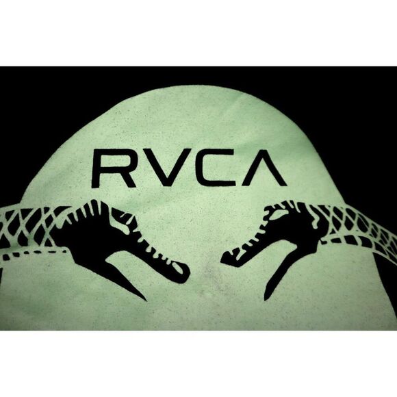 RVCA ML536RV Men's Sz L Black/Green Serpent Curved Snakes Loungewear T-Shirt - Picture 5 of 6